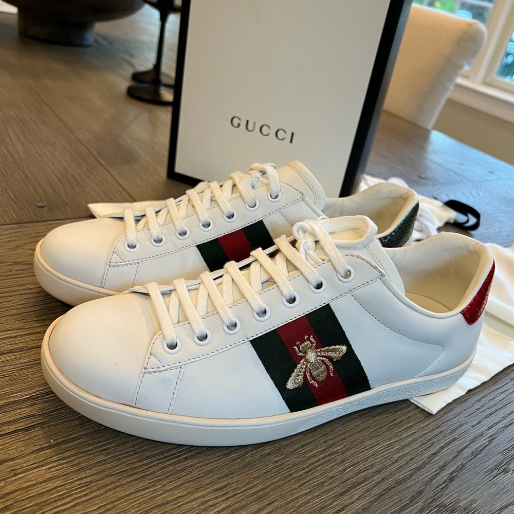 Mens Gucci Embroidered Sneakers 9